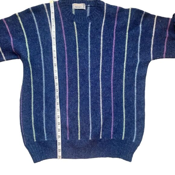 Vintage Braemar 100%  Scottish Shetland Wool Sweater Size 40 Green Pullover, D23 - Picture 3 of 9